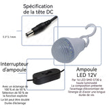 Kit Panneau Solaire pour camping 75 x125 x175mm 18V10W panneau Générateur solaire portable complete avec 4 Ampoule et 2 USB Port
