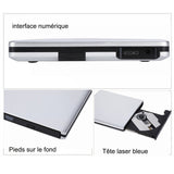 Lecteur blu-ray usb 3.0 lecteur graveur optique cd dvd externe bluray drive cd dvd bluray externe portable compact plug and play