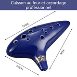 Ocarina 16x9x4,5cm 12 trous Soigneusement conçu Matériaux de haute qualité Instruments de musique exquis Périphériques de jeu