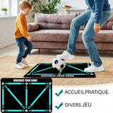 Tapis d'entraînement de football 60x90cm Tapis d'entraînement de tapis de tapis de football  silicone de réduction de bruit noir