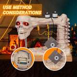 Machine à coudre fantôme 30.7*26.5*11cm Éclairage et son Activation vocale par fil Accessoires de décoration pour Halloween