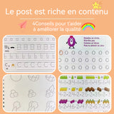 ahiers d'écriture magique 4pcs Calligraphie magique Cahier de calligraphie réutilisé Pratique de l'écriture magique pour enfants