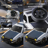 Voiture télécommandée 19,5x8,3x5,8cm voiture électrique télécommandée rc à vitesse variable 4WD drifting lighted toy car voiture