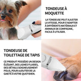 Tondeuse chien professionnelle kit de rasage 4 en 1 pour animaux de compagnie rasage et tonte de tout le corps des animaux blanc