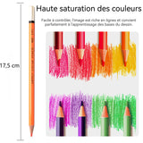 Crayons de couleur 48 crayons de couleur différents peintre dessin crayon croquis fournitures d'art scolaire peinture de graffitis