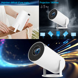 Vidéoprojecteur vidéo 4k écran de projection 130 pouces automatique du trapèze connexion wi-fi ou bluetooth dupliquer l'écran