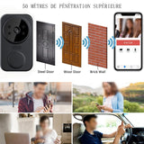 Sonnette vidéo réseau sans fil 2.4G déclenchée par la sonnette caméra vidéo à sonnette sans fil sonnette camera rechargeabilité