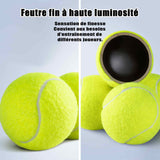 Tennis diamètre 6.3 cm caoutchouc naturel bonne élasticité feutre délicat imperméable vert balles de tennis pour l'entraînement
