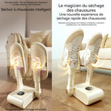 Sèche-chaussures 120W 3 niveaux de réglage 1 à 6 heures de synchronisation intelligente pliable rétractable désodorisant et muet