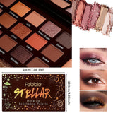 Palette d'ombres à paupières 18couleurs portable étanch et résistant à la transpiration palette de fards à paupières pour la scène