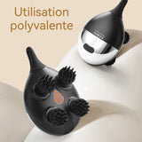 Masseur de tête 950mah deux têtes de massage quatre niveaux de vibration et trois modes massage peut être utilisé sur tout le corps