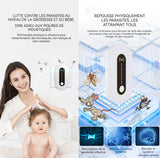 Veilleuse anti-moustique à ultrasons 360 degrés prise anti moustique avec lumière LED lampe anti moustique souris et cafards