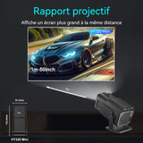 Vidéoprojecteur mini 720P 280ANSI projection portative lancer court Convient pour un usage domestique une utilisation silencieuse