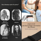 Brosse lissante pour cheveux sans fil 25w 2000mah lcd type-c 3 niveaux de réglage conception anti-brûlure pour curling et lissage