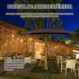 Parasol de jardin 3m parasol de jardin extérieur demi-parasol de jardin parapluie de jardin en demi-cercle pare-soleil extérieur