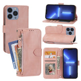 Étui en cuir pour téléphone   iPhone 12 Pro Max  avec sangle longue  Fonction de support   Résistant aux chocs et aux chutes