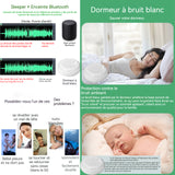 Machine à bruit blanc avec lumière et 16 sons réglable apaisants aide relaxation antistress pour enfant et adulte avce minuteur