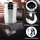 Bouilloire de voyage 24V 200W bouilloire de voiture 300ml convient aux gros camions tasse chauffante voiture en acier inoxydable