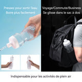 Bouteille d'eau de vélo 750 ml grande capacité matériau sûr conception portable anti-fuite adaptée à une utilisation sportive
