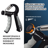 Hand grip poignée de force ajustable 5-60 kg renforceur de bras poignet exercice antidérapant poignée de confort TPR Noir gris