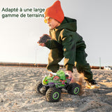 Voiture télécommandée télécommande 2.4g batteries doubles avec la lumière musique pulvérisation applicable à plusieurs terrains