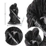 Ornements style gothique résine dieu de la mort en robe noire artisanat style sombre et bizarre pour maison table manger salon