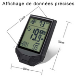 Compteur de vitesse intelligent pour vélo montre de cyclisme ordinateur de vélo 3 en 1 avec vitesse cadence et respiration noir