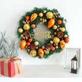 Couronne de pommes de pin de Noël  40cm*40cm  Aiguilles de pin simulées Décoration festive  Suspension de porte en pomme de pin
