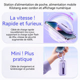 Batterie externe 10000mah 22,5 w pd 3.0a avec affichage LED et build-in type-c câble power bank compatible batterie portable