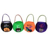 Sacs à bonbons pour Halloween  4pcs  12CM*14CM  Fabrication méticuleuse Motif de dessin animé  Sac à citrouille pour enfants