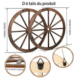 Décoration murale en bois 2PCS 25x25x0,5cm rétro avec cordon déco murale en forme de véhicule pour salon et chambre à coucher