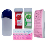Kit d'épilation 2 bandes de cire 5 solutions de soins 1 machine 1 papier à épiler pratique cire épilation roll on cire epilation