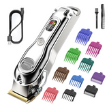 Tondeuse cheveux 8W 100-240V USB Smart LED LCD affichage numérique tondeuse à cheveux électrique corps en métal tondeuse à cheveux