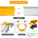 ircuit voiture enfant 280pcs jouets de puzzle pour les voitures à voie ferrée jouets éducatifs pour enfants accessoires riches