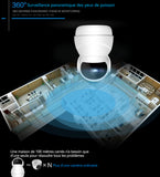 Petit Bonhomme de Neige 3D Navigation Tête Balançoire Blanc 1080P HD caméra wifi 360° panoramique caméra de surveillance de sécurité