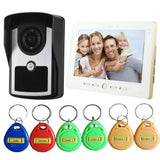 Sonnette de porte avec écran numérique HD de 10 pouces et surveillance, portier visuel domestique étanche de classe IP55