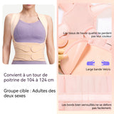 einture de correction dispositif invisible de correction de l'épaule pour adulte convient pour tour de poitrine de 104 à 124 cm