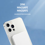 Batterie externe 5000mAh Blanc pratique Batterie externe magnétique Batterie Externe Magsafe Batterie Externe Magnétique sans Fil