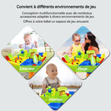 Table d'activité 44,5x44,5x37cm abs haute qualité conception multi-grille amovible rotation 360 degrés divers moules de modelage