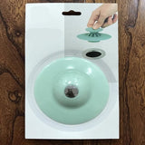 Bouchon de vidange de sol à poussoir couvercle de vidange de filtre d'évier anti-colmatage en silicone éviter le colmatage vert