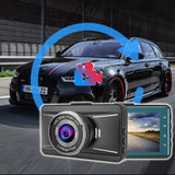 Voiture tachygraphe hd 3 pouces enregistrement vidéo 24h parking surveillance enregistrement 170 degrés caméra grand angle