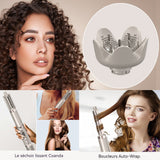 Ensemble Brosse Soufflante 1600W Multifonctionnel 8 en 1 Pliable affichage numérique 3 niveaux réglables Brosse Seche Cheveux