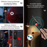 Détecteur de caméra batterie grande capacité 500 mAh balayage infrarouge et détection de microphone espion brouilleur WiFi noir