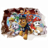 Stickers Muraux 70x50cm PVC Couleurs vives et éclatantes Thème Pat'Patrouille Ajoute vitalité et gaieté à la chambre d'enfant