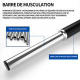 Barre d'haltères 140 cm diamètre 3 cm barre Zhiao mousse de fitness à domicile haltère longue galvanoplastie poids net 2.1 kg