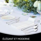 Ensemble de couverts set de 24 acier inoxydable argent pour 4 personnes vaisselle comprend fourchette cuillère couteau avec boîte
