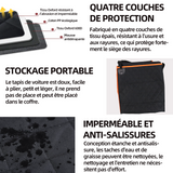 Protection voiture chien 142x135cm détachable universelle housse voiture siege arriere imperméable facile à nettoyer pour chien