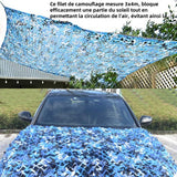 Filet de camouflage bleu 3x4m léger et durable filet camouflage rouleau de treillis de camouflage pour ombrage jardin camping