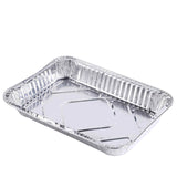 Barquette 100 pièces 400ml sans couvercle jetable en aluminium barbecue spécial boîte en aluminium boîte lunch en aluminium argenté
