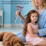 Sèche-cheveux 3200 W Trois vitesses de réglage de la température Soin capillaire aux ions négatifs Une expérience salon à la maison